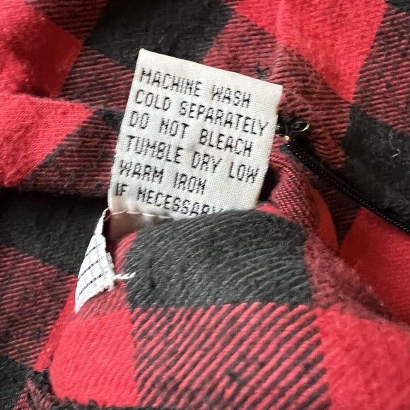 Red Black Buffalo Plaid Sleeveless Midi Dress FADS Cotton 4P Jumper Sundress - Picture 5 of 14